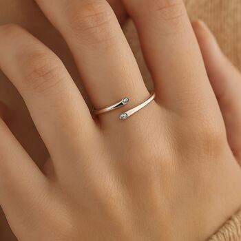 Sterling Silver Adjustable Birthstone Open Ring, 8 of 9