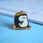 Cute Pizza Penguin Enamel Pin, thumbnail 1 of 4