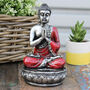Buddha Candle Holder Red Medium, thumbnail 3 of 9