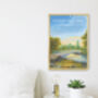 Morden Hall Park London Travel Poster Art Print, thumbnail 2 of 8