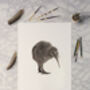 Kiwi Bird Giclée Art Print, thumbnail 2 of 3
