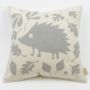 Woodland Hedgehog Nursery Cushion, 4 of 5