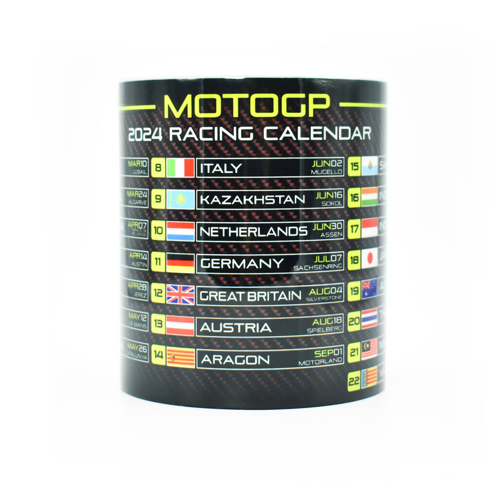 Moto Gp 2024 Season Racing Calendar Mug By Legacy Legends