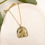 Abstract Animal Arch Shaped Pendant Necklace, thumbnail 1 of 12