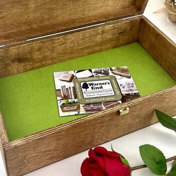 Personalised Antiqued Christening Memory Box, 6 of 10