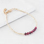 January Birthstone Bracelet With Personalised Tag, thumbnail 1 of 11