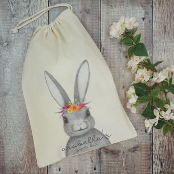 Personalised Floral Bunny Gym Bag, 3 of 5