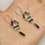 Black Tourmaline Earrings, Green Tourmaline Earrings, thumbnail 1 of 7