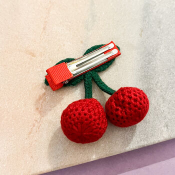 Crochet Big Cherry Hair Clip, 2 of 2