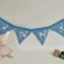 Bunting Pink Velour Personalised Baby Nursery Decor, thumbnail 10 of 12