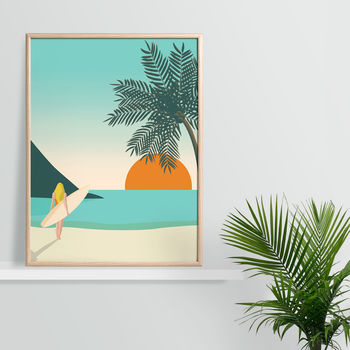 Time To Surf, Beach Art Print, 3 of 3