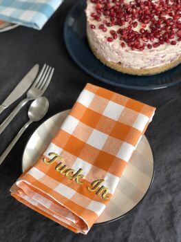 Personalised Check Napkins, 2 of 10