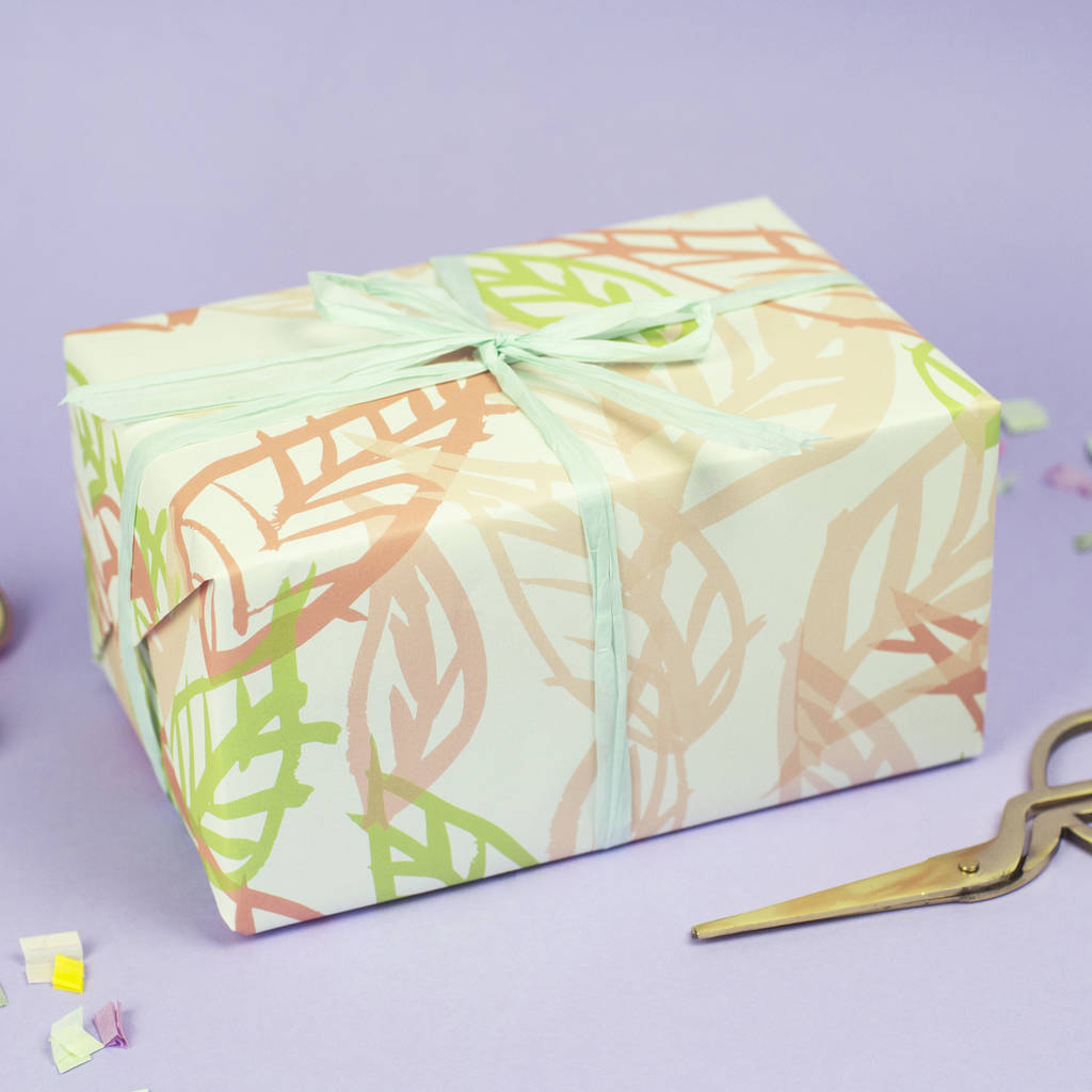 tropical leaf wrapping paper by louise and lygo | notonthehighstreet.com