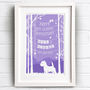 Personalised Wedding Anniversary Print With Dog, thumbnail 4 of 6