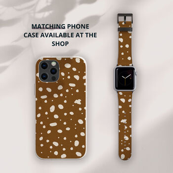 Caramel Spots Vegan Leather Apple Watch Band, 7 of 7