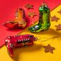 Set Of Three Cowboy Boots Christmas Baubles, thumbnail 2 of 6