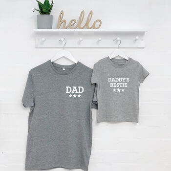 Dad And Daddy's Bestie Matching T Shirt Set, 4 of 6