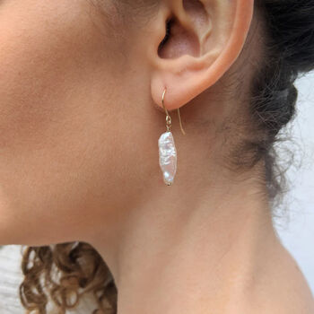 Amelia Biwa Pearl Hook Earrings, 2 of 2