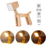 Nordic Table Lamp Wooden Dog, thumbnail 7 of 11