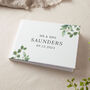 Green Eucalyptus Personalised Surname Wedding Guest Book, thumbnail 2 of 3