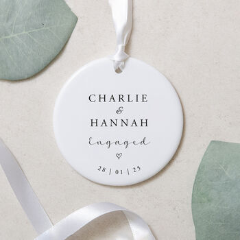 Personalised Engagement Gift Ornament, 3 of 8