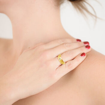 Memorial Hammered Inlaid Ashes Ring, 8 of 12
