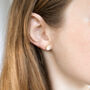 Moonstone Teardrop Stud Earrings, thumbnail 3 of 7
