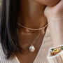 Lottie 18ct Gold Plate Pearl Teardrop Necklace, thumbnail 2 of 4