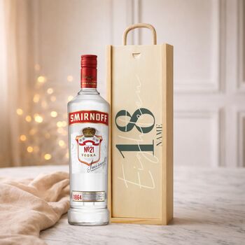 Personalised 18th Birthday Vodka Gift Set With Custom Lid, 3 of 11