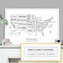Personalised North America White Pinboard Map, thumbnail 8 of 8
