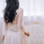 Ivory Lace Bridal Topper With Sleeves – Wedding Top Overlay, thumbnail 10 of 12