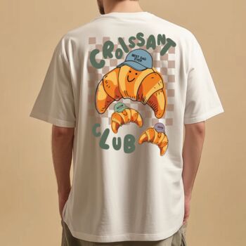 Personalised Dad's Croissant Club Graphic T Shirt, 3 of 4