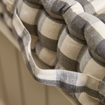 Grey Gingham Bench Cushion, 5 of 5