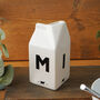 White Ceramic Milk Jug Slogan 'Milk', thumbnail 1 of 4