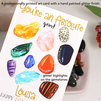 Personalised Gemstones Thank You Card, 2 of 4