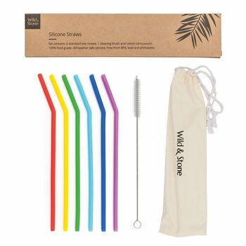Reusable Silicone Straws Six Pack, 4 of 5