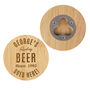 Personalised Free Text Bamboo Bottle Opener Coaster, thumbnail 5 of 7