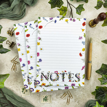 Wildflower Notes A5 Notepad, 5 of 7