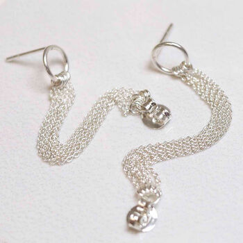 Sterling Silver Multi Chain Studs, 6 of 7