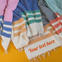 Personalised Cotton Towel, Throw, Gift For Teacher, thumbnail 2 of 10