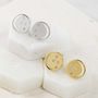 Gold Vermeil Eclipse Studs With White Topaz, thumbnail 1 of 4