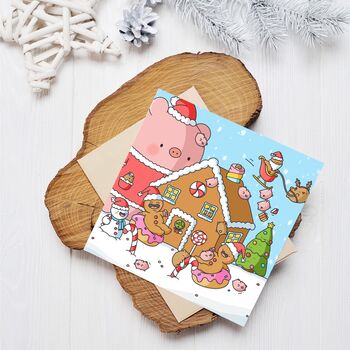 Cute Christmas Gingerbread Card, 5 of 7