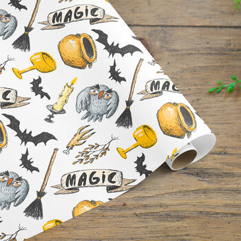 Halloween Magic Wrapping Paper Roll Or Folded, 3 of 3