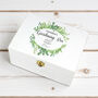 Personalised Fresh Botanical White Wooden Keepsake Box, thumbnail 2 of 6
