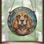 Cocker Spaniel Golden Stained Glass Effect Suncatcher, thumbnail 6 of 6