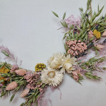 Small Spring Dried Flower Wreath, 2 of 2