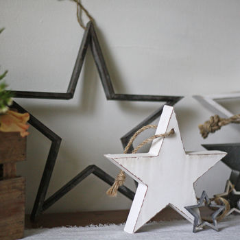 Wooden Star Christmas Decorations, 3 of 6