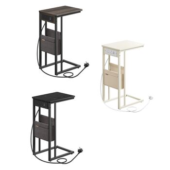 Side Table With Charging Station, Usb Ports And Outlets, 9 of 9