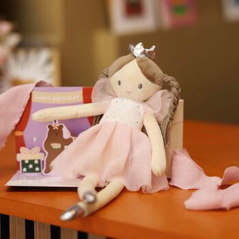 Ballerina Ada Doll Plush Toy For Toddler, 3 of 12