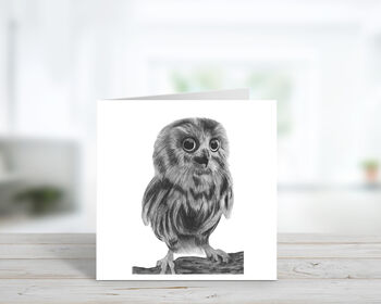 Talitha The Baby Owl Luxury Greeting Card And Envelope, 2 of 2